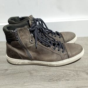 Bull Boxer Leather High Top Sneaker Brown/Gray Size 9